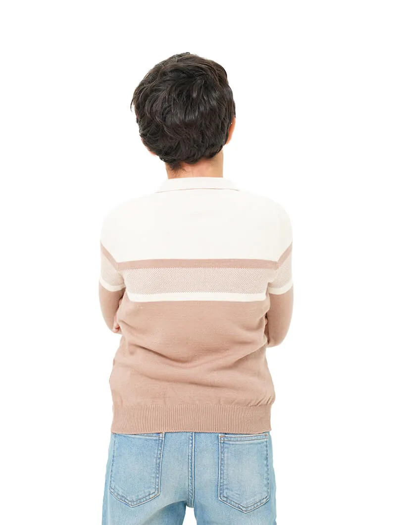 Pull colorblock garçon